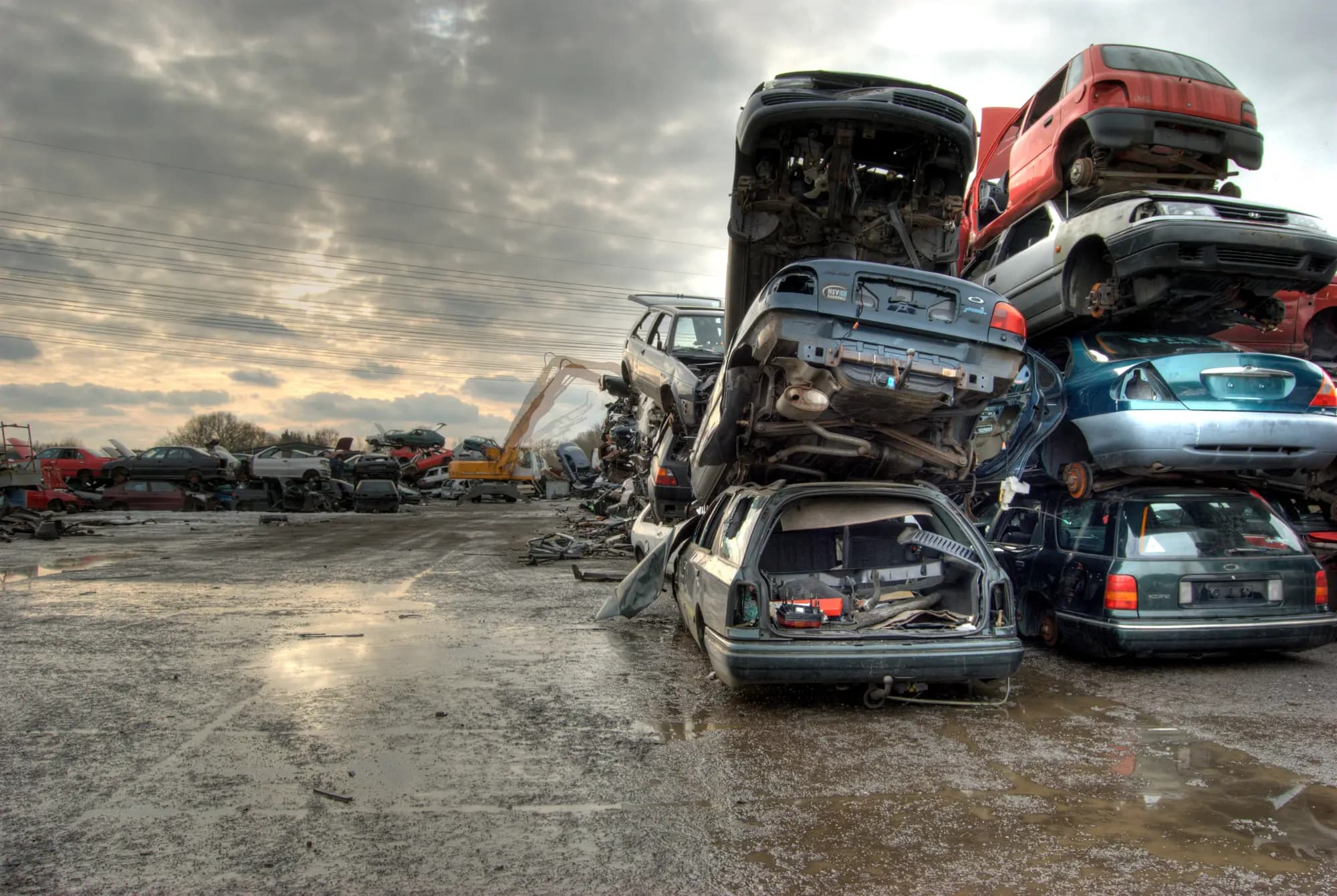 Scrap car collection in Blackwall